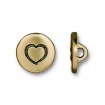 Nasture Small Heart - Antique Gold.