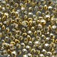 Margele Oval Candy 6x4 mm - Crystal Polished Brass