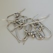 Hook ear wire 27 mm - argintiu antichizat.